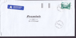 Norway A Prioritaire Par Avion Label SKOLLENBORG 1998 Cover Brief Lettre PREMIAIR Dragør Denmark Ship Schiff Ferry Fähre - Covers & Documents