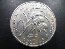 Barbados - 4 Dollars 1970 - Inaugurazione Banca Caraibica Per Lo Sviluppo - F.A.O. - KM# A9 - Barbades