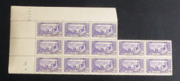 ANDORRE - 1937-33 - N°YT. 90 - Meritxell 4f50 Violet -  Bloc De 13 Bord De Feuille - Neuf Luxe** / MNH - Unused Stamps