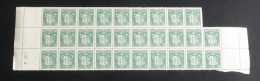 ANDORRE - 1937-43 - N°YT. 58 - Armoiries 50c Vert -  Bloc De 29 Bord De Feuille - Neuf Luxe** / MNH - Ungebraucht