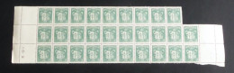 ANDORRE - 1937-43 - N°YT. 58 - Armoiries 50c Vert -  Bloc De 29 Bord De Feuille - Neuf Luxe** / MNH - Unused Stamps