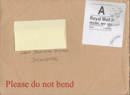 Great Britain A Postage Paid Frama / ATM Label 2018 Cover Brief Lettre BRØNDBY STRAND Denmark - Briefe U. Dokumente