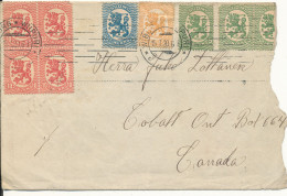 Finland Cover Sent To Canada 15-1-1920 The Cover Is Damaged In The Right Side By Opening - Lettres & Documents