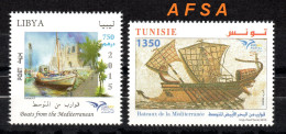 LIBYA +TUNISIA 2015 Euromed Postal- Joint Issue With Portugal-Greece-Palestine-Slovenia-Croatia-Cyprus-Lebanon.Malta.Mo - Joint Issues