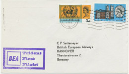 GB 1.4.1966, First Flight British European Airways (BEA) With Trident „LONDON – HANNOVER“ - Entiers Postaux