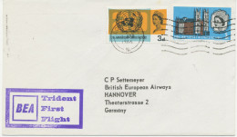 GB 1.4.1966, First Flight British European Airways (BEA) With Trident „LONDON – HANNOVER“ - Postwaardestukken