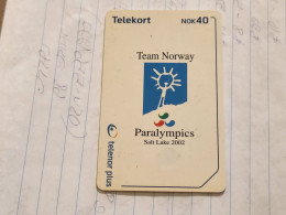 Norway-(N-236)-Salt Lake-Logo-(NOK 40)-(82)-(tirage-70.000)-(22030-00102)-used Card+1card Prepiad Free - Norwegen