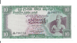 CEYLON 10 RUPEES 1977 XF++ P 73A C - Sri Lanka