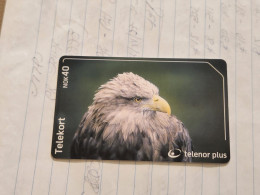 Norway-(N-248B)-Havorn-Haliaeetus Albicilla-(NOK 40)-(85)-(tirage-90.000)-(1.8.02)-used Card+1card Prepiad Free - Noruega