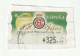 Espagne Spain España - Etiquetas Franqueo / ATM - 100 Years Tennis Barcelona Royal Club - Mi AT33, Yt D25 - Timbres De Distributeurs [ATM]