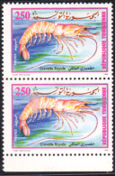1998 - Tunisie - Y & T 1335   - Les Crustacés : Crevette Royale - En Paire - 2V MNH***** - Crustacés