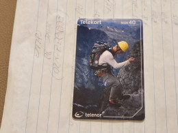 Norway-(N-258)-Mountain Climbing-(NOK 40)-(86)-(tirage-300.000)-(1.1.03)-used Card+1card Prepiad Free - Norway