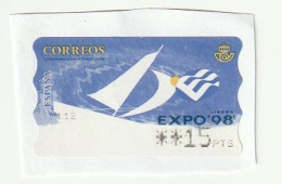 Espagne Spain España - Etiquetas Franqueo / ATM - EXPO'98 Lisboa - Mi AT23, Yt D19B - Timbres De Distributeurs [ATM]