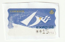 Espagne Spain España - Etiquetas Franqueo / ATM - EXPO'98 Lisboa - Mi AT23, Yt D19B - Automatenmarken [ATM]