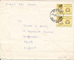 Johore Cover Sent To England Kota Bharu Kelantan 10-2-1960 Folded Cover And With 4 Hinged Marks On The Backside Of The C - Johore