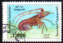 1998 - Tunisie - Y & T 1336   - Les Crustacés : Langouste  - Obli - Crostacei
