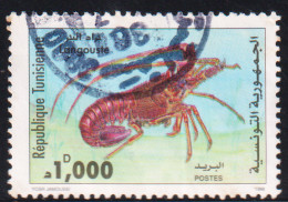 1998 - Tunisie - Y & T 1336   - Les Crustacés : Langouste  - Obli - Crustáceos