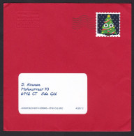 Netherlands: Cover, Cinderella Stamp, No Inscription, Christmas Tree, Sent By Postcode Lottery (minor Crease) - Storia Postale