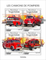 2024-01 - TOGO- FIRE TRUKS                 4V  MNH** - Camions