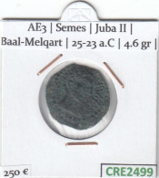 MONEDA MAURITANIA AE3 SEMES JUBA II BAAL 25-23 AC - Otros & Sin Clasificación