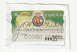 Espagne Spain España - Etiquetas Franqueo / ATM - 100 Years Tennis Barcelona Royal Club - Mi AT33, Yt D25 - Timbres De Distributeurs [ATM]