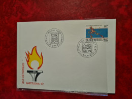 Lettre LUXEMBOURG FDC JEUX OLYMPIQUES BARCELONA  BARCELONE 1992 - Storia Postale