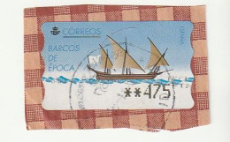 Espagne Spain España - Etiquetas Franqueo / ATM - Ancient Ships (Jabeque Tajo) - Mi AT19, Yt D18 -1998 - Timbres De Distributeurs [ATM]