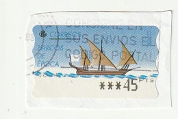 Espagne Spain España - Etiquetas Franqueo / ATM - Ancient Ships (Jabeque Tajo) - Mi AT19, Yt D18 -1998 - Machine Labels [ATM]