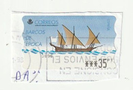 Espagne Spain España - Etiquetas Franqueo / ATM - Ancient Ships (Jabeque Tajo) - Mi AT19, Yt D18 - 1998 - Timbres De Distributeurs [ATM]