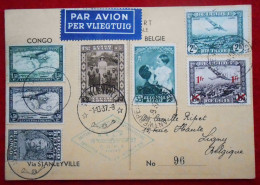 CPA 1937 Propagande Aéronautique Anvers/ Timbres Congo, Belgique, Poste Aérienne. De Stanleyville Vers Ligny - Gebraucht