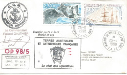 ANTARTIDA ANTARCTIC TAAF MARION DUFRESNE 1998 MARTIN DE VIVIES OP 98-5 - Expéditions Antarctiques