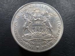 Antigua - 4 Dollars 1970 - Inaugurazione Banca Caraibica Per Lo Sviluppo - F.A.O. - KM# 1 - Antigua Y Barbuda
