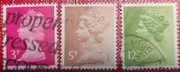 GRAN BRETAGNA 1980 QUEEN ELISABETH 3p-5p-12p - Used Stamps