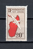 MADAGASCAR  PA  N° 13  NEUF SANS CHARNIERE COTE  4.00€   CARTE DE MADAGASCAR  AVION - Poste Aérienne