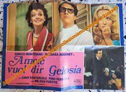 B257> Fotobusta Cinema Film < Amore Vuol Dir Gelosia > 1975 / Barbara Bouchet / Enrico Montesano / Milena Vukotic - Affiches & Posters