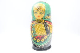 Design :  NESTING DOLLS : FOLK ART - Matryoshka - Hand Painted - Made In Russia USSR ( Sitnikovo ) - 1950's - H:16cm - Arte Oriental