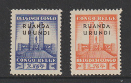 Ruanda-Urundi - COB/OBP 122-123 - MH/*/NC - Neufs