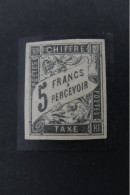 COLONIES GENERALES TAXES 5 FRANCS NOIR N°14 NEUF* TB COTE 550 EUROS VOIR SCANS - Taxe