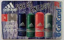 Ireland 20 Un Its Chip Card - Adidas Body Spray - Fresh Energy - Ierland