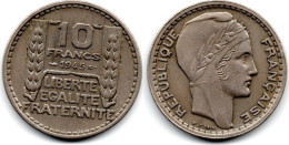 MA 30715 /  10 Francs 1945 Rameaux Courts TTB - 10 Francs