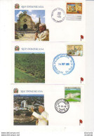 VISITE DU PAPE JEAN PAUL II  EN SAINT DOMINGUE   EN 1992   LOT DE 8 ENVELOPPES  ....... ÉTAT LUXE MNH - Papi