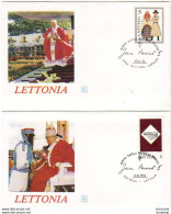 VISITE DU PAPE JEAN PAUL II AUX ÉTATS BALTES  EN 1993   LOT DE 10 ENVELOPPES  ....... ÉTAT LUXE MNH - Papi