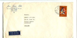 PORTUGAL - Affranchissement Sur Lettre Par Avion Pour L'Angleterre Exposition Universelle 58 - Storia Postale