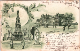 Gruss Aus Hamburg  (Schöner Stempel: Altona (Elbe) 1 - 1899 Nach Rumänien Verschickt) - Mitte