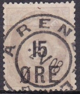 NO006D – NORVEGE - NORWAY - 1908 – POST HORN  OVERP. – SG # 125 USED 7,25 € - Oblitérés