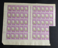 NIGER - 1939-40 - N°YT. 74 - Puits 3c Lilas-rose - Bloc De 48 Bord De Feuille - Neuf GC** / MNH - Ongebruikt