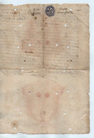 VP22.966 - Cachet De Généralité De BORDEAUX - Acte De 1667 - - Gebührenstempel, Impoststempel