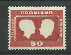 Greenland 1967 Royal Wedding Y.T. 59 ** - Neufs