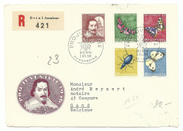 Schweiz Mi-Nr. 632-636 Pro Juventute 1956 R-FDC Vorderseite - FDC