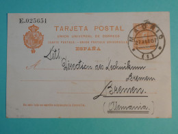 DI 5 ESPANA CARTE ENTIER  1907 MADRID A BREMEN ALEMANIA   ++AFF. INTERESSANT++++ - 1850-1931